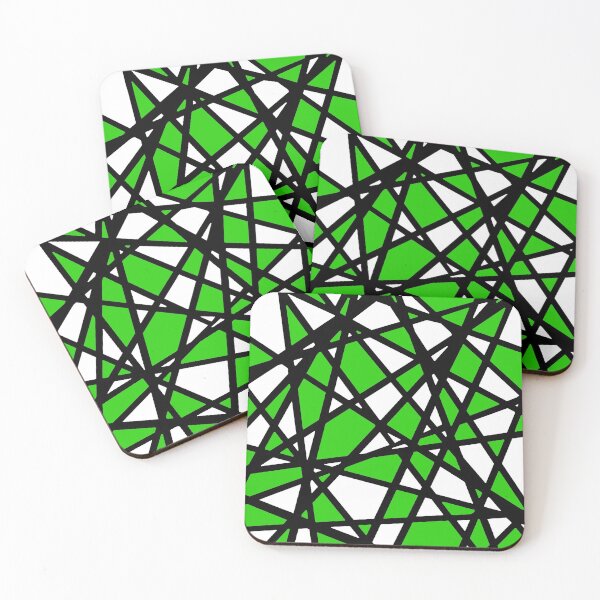 Item preview, Black Lines Green Accent And White Background Abstract designed and sold by taiche.