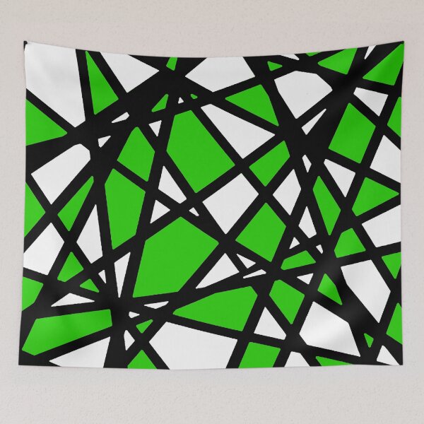 Item preview, Black Lines Green Accent And White Background Abstract designed and sold by taiche.