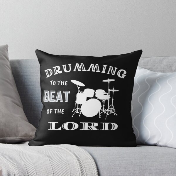 Item preview, Drumming to the beat of the Lord (white) designed and sold by CherishedCloset.