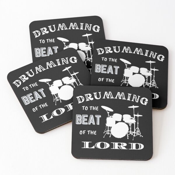 Item preview, Drumming to the beat of the Lord (white) designed and sold by CherishedCloset.