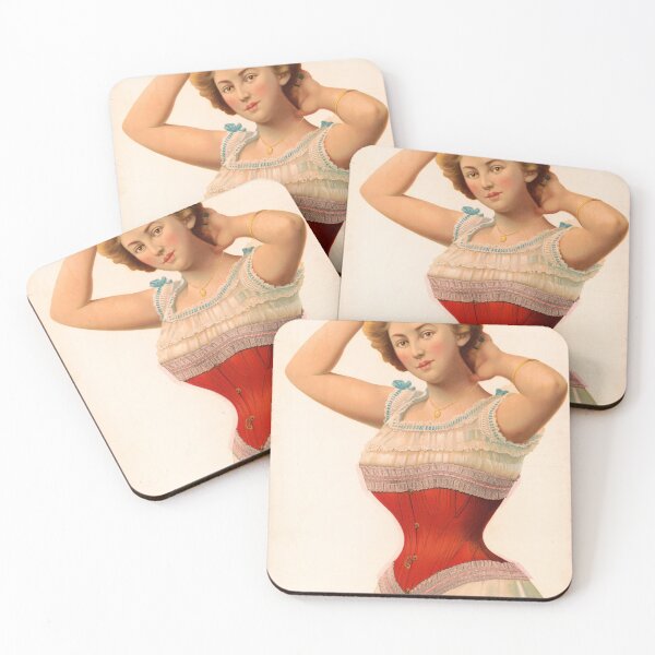 Item preview, 1899 Vintage Illustration of woman in Red Corset designed and sold by Gin  Neko.