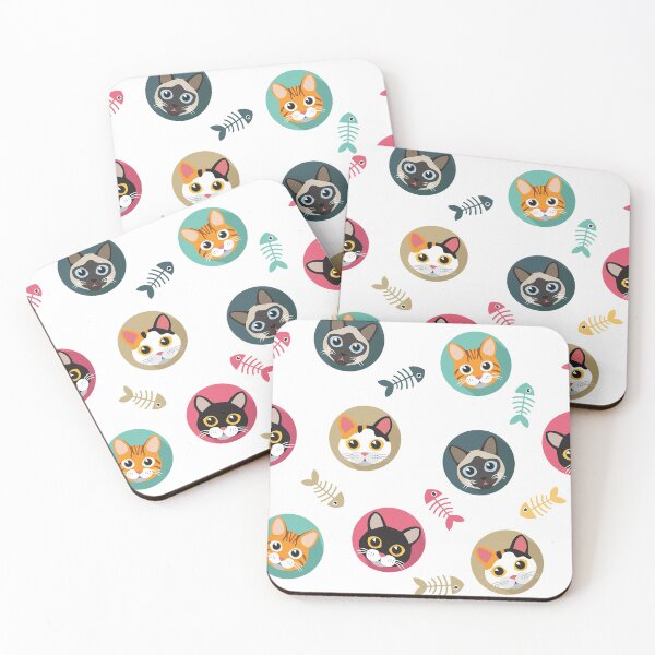 Item preview, Cat And Fishbone Pattern designed and sold by Huynhdesign.