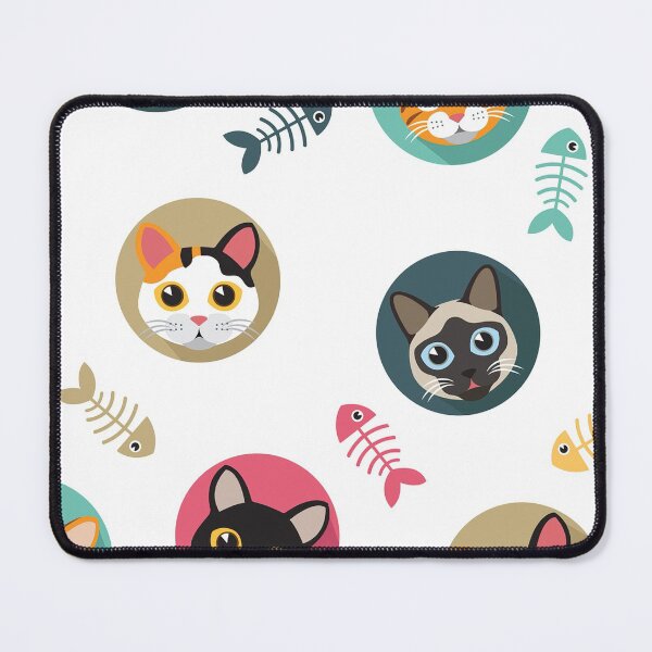 Item preview, Cat And Fishbone Pattern designed and sold by Huynhdesign.