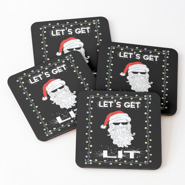 Item preview, Let's Get Lit Funny Christmas Drinking designed and sold by NaomiTankersly.