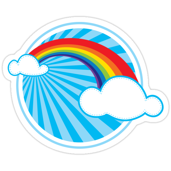 "Colourful Rainbow" Stickers by Kat Massard Redbubble