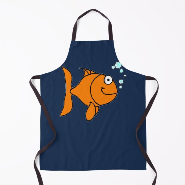 Item preview, Cute Happy Big Eyed Orange Fish with Bubbles - Bibble Babble Pets designed and sold by MANDY-DSN.