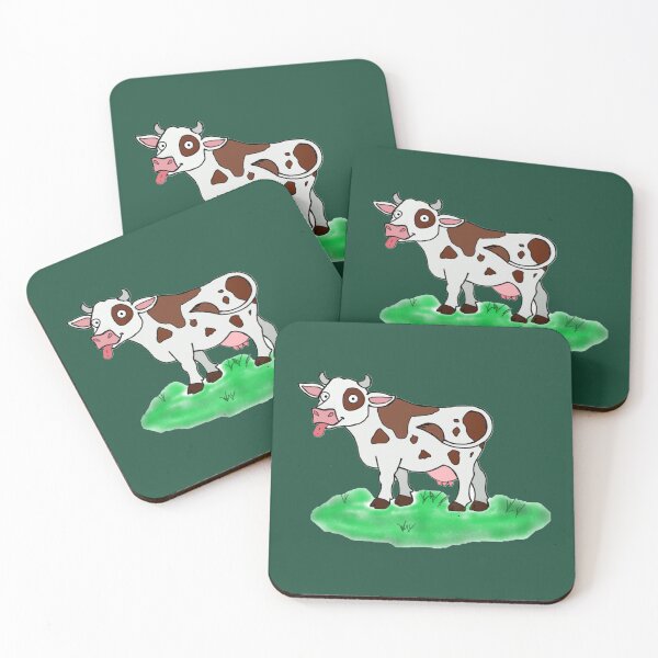 Item preview, Cute Happy Brown Spotted Cow - Bibble Babble Farm Animals   designed and sold by MANDY-DSN.