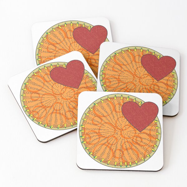 Item preview, Diatom - Stephanodiscus (orange) designed and sold by DiatomsATTACK.