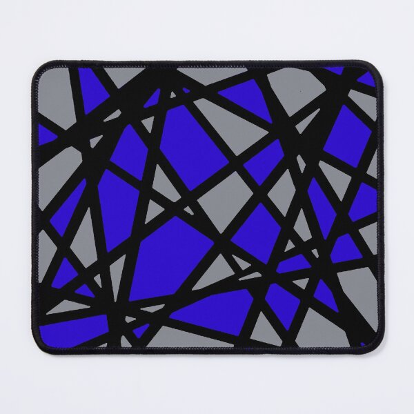 Item preview, Black Lines Create Irregular Shapes Blue Accent Abstract designed and sold by taiche.