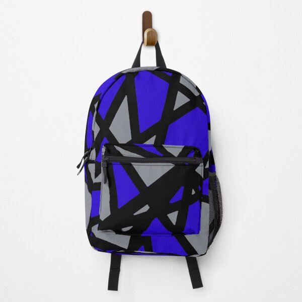 Item preview, Black Lines Create Irregular Shapes Blue Accent Abstract designed and sold by taiche.