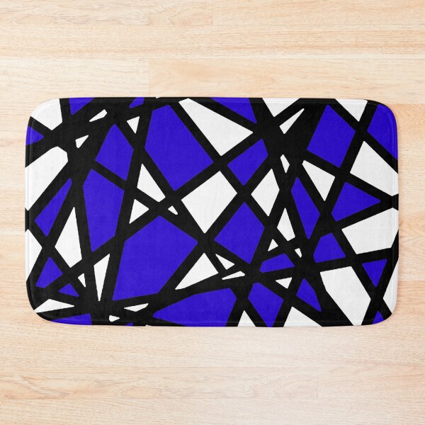 Item preview, Black Lines Blue Accent And White Background Abstract designed and sold by taiche.