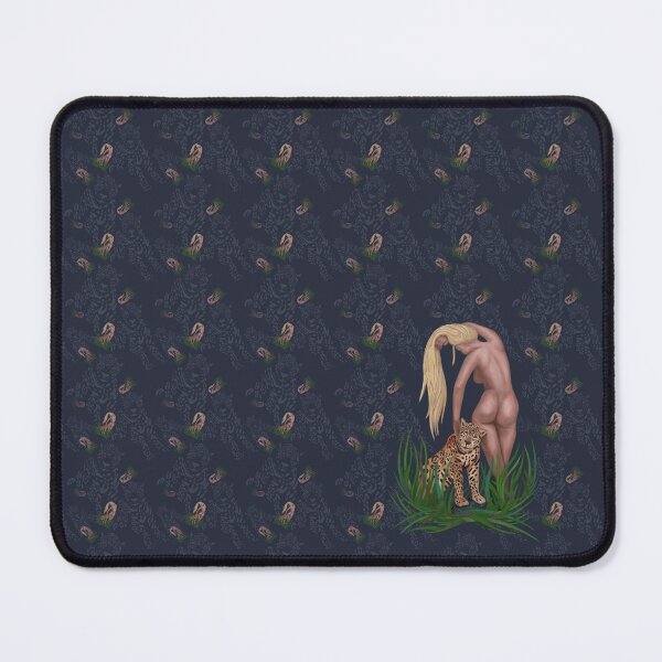 Item preview, Blonde Nymph and Cute Leopard in Tall Grass (Nude Figure) designed and sold by ipoxstudios.