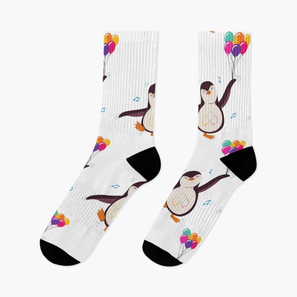Artikelvorschau, Pinguin mit Ballons - Trending entworfen und verkauft von Cosmic Retro.