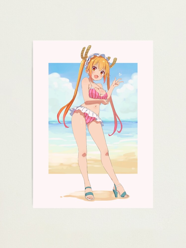 Tohru Kobayashi san Chi no Maid Dragon bikini beach