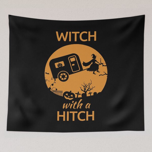 Item preview, Witch with a Hitch Halloween Travel Trailer Camper designed and sold by EstelleStar.