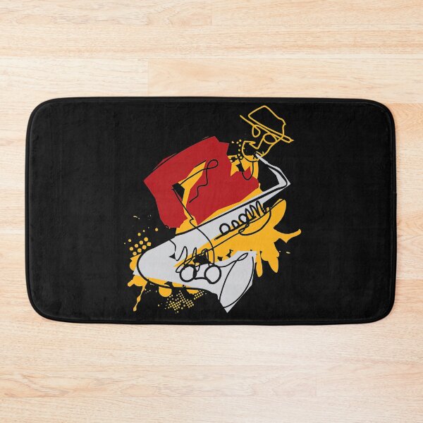 Item preview, Saxophonist with a Hat on Black Background, Saxophone Player, Saxophonist, Saxophone Lover, Jazz Musician designed and sold by graphic-genie.