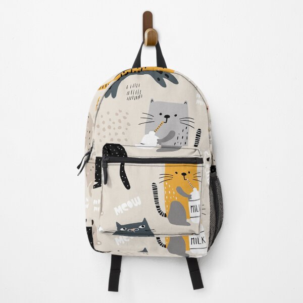 Item preview, Cute Hand Drawn Cat Pattern With Milk Bottle designed and sold by Huynhdesign.