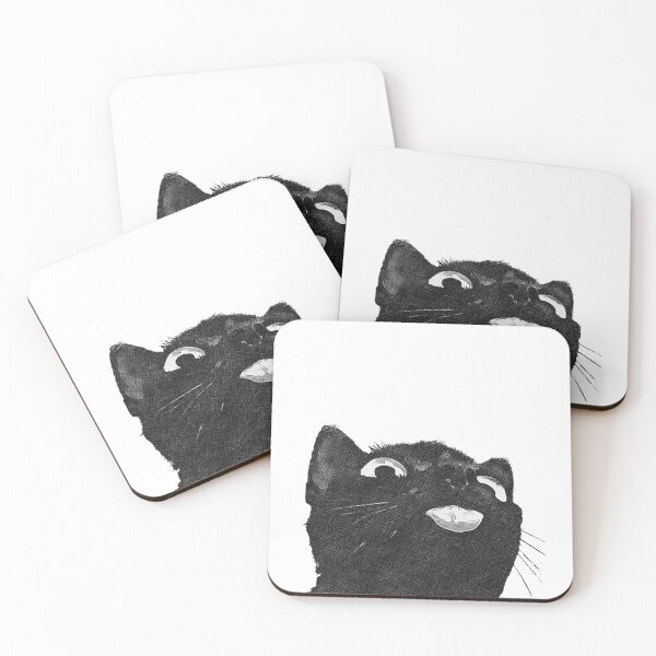 Item preview, Black Cute Cat designed and sold by nalpoonggee.