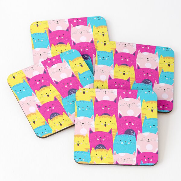 Item preview, Multicolor Funny Cat Pattern designed and sold by Huynhdesign.