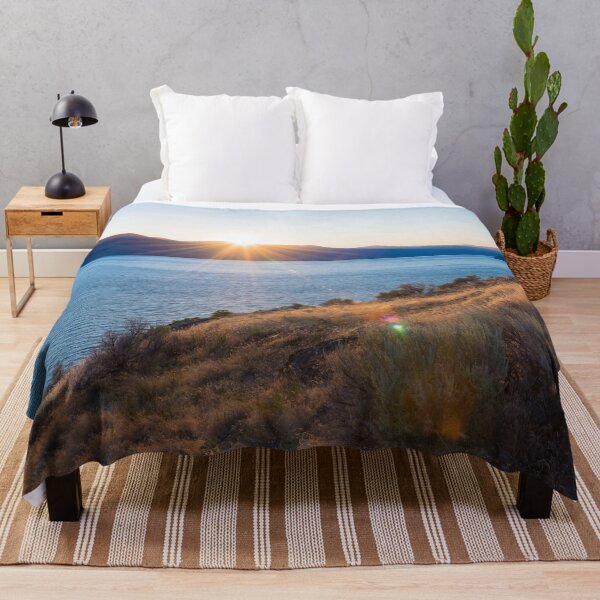 Item preview, Summer Sun Setting Behind the Mountains over Okanagan Lake designed and sold by Amy Mitchell.
