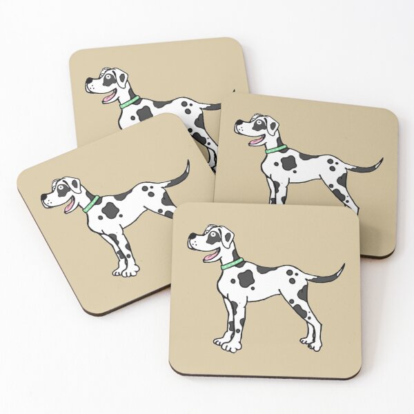 Item preview, Cute Happy Harlequin Black Spotted Great Dane - Hot Pink   designed and sold by MANDY-DSN.