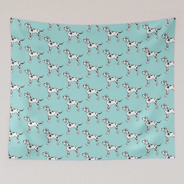 Item preview, Cute Happy Harlequin Black Spotted Great Dane - Hot Pink   designed and sold by MANDY-DSN.