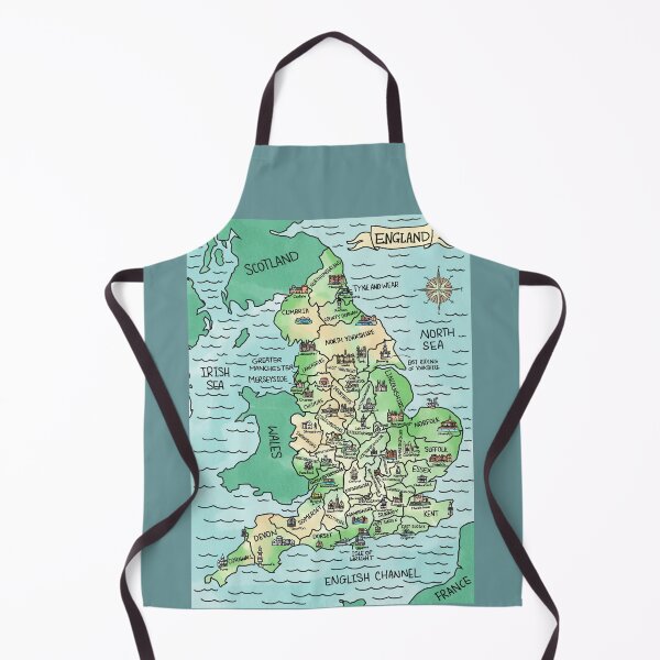 Item preview, England Watercolor Map designed and sold by Sheridan T.