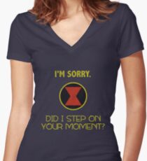 Did I Step On Your Moment? Women's Fitted V-Neck T-Shirt