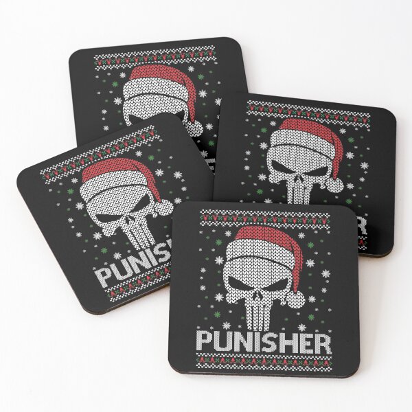 Item preview, Punisher Skull Ugly Christmas Sweater designed and sold by angelusdark.