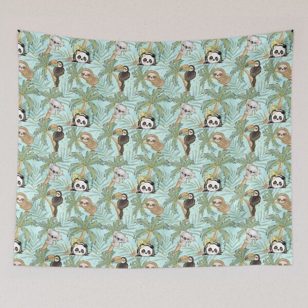 Item preview, Cute Animal Tropical Print designed and sold by Erie-Cole.