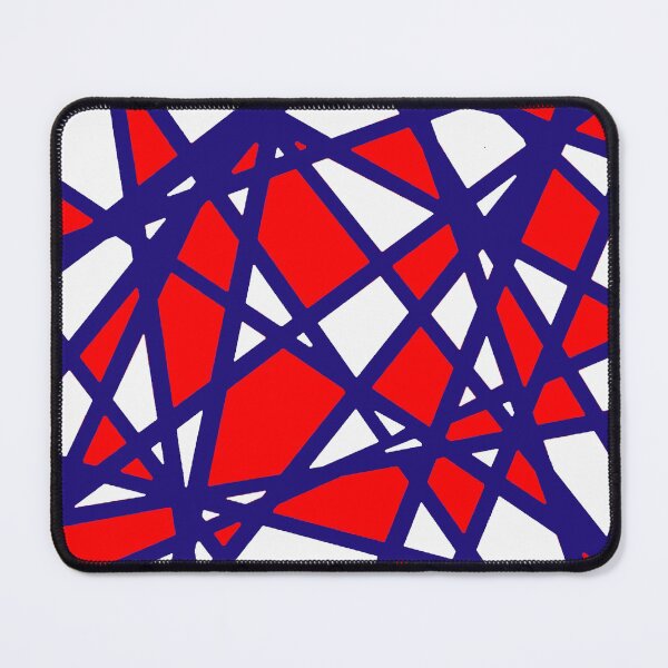 Item preview, Irregular White Shapes With Red Accents Abstract Art designed and sold by taiche.