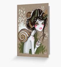 Snail Girl Greeting Card