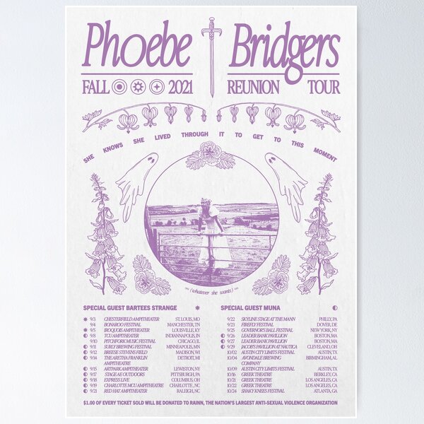 Item preview, phoebe bridgers tour poster! designed and sold by emma-illu.