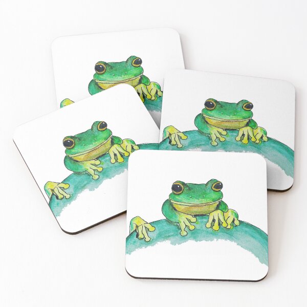 Item preview, Green Frog Watercolour  designed and sold by Art by Kathleen Stuart.
