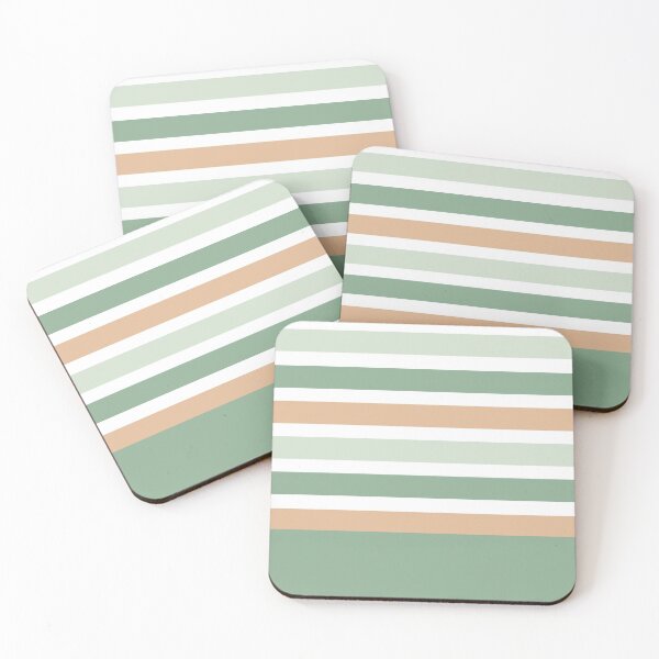 Item preview, Cinnamon Matcha Latte Stripes designed and sold by Dreaming-Cocoon.
