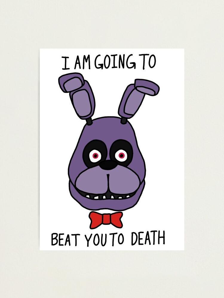 plush Bonnie Five nights at freddy's Photographic Print by NekoSkeleton