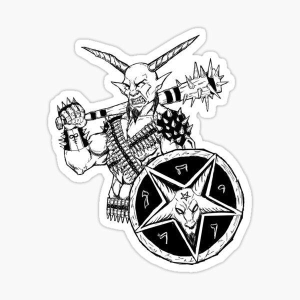 Item preview, Goatlord with a bat designed and sold by Alaric  Barca.