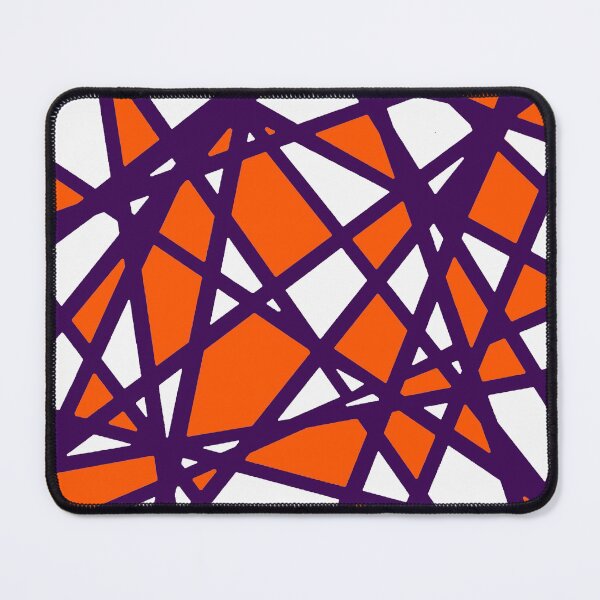 Item preview, Irregular White Shapes With Orange Accents Abstract Art designed and sold by taiche.