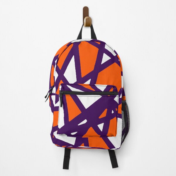 Item preview, Irregular White Shapes With Orange Accents Abstract Art designed and sold by taiche.