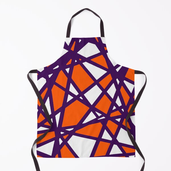 Item preview, Irregular White Shapes With Orange Accents Abstract Art designed and sold by taiche.