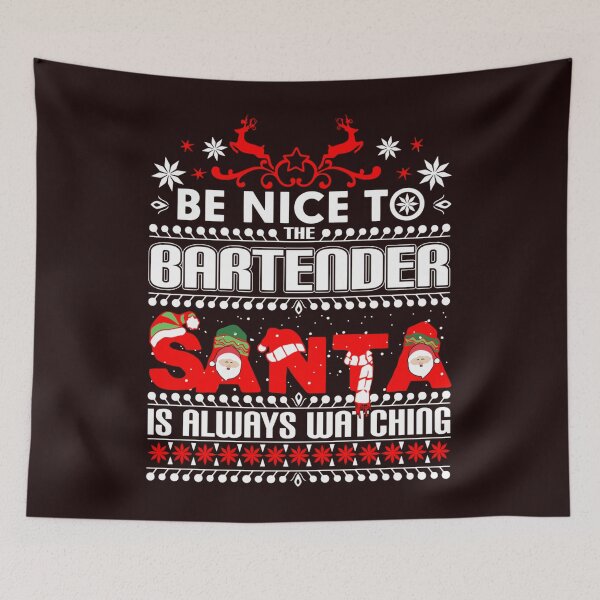 Item preview, Bartender Ugly Christmas Sweater Gift Funny Bartenders designed and sold by MichaelBrowning.