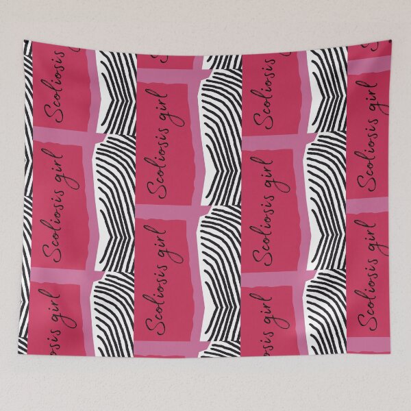 Aperçu de l'œuvre Motif Fille Scoliose (Rose Foncé) créée et vendue par hopescoliosis.