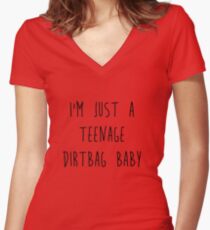 Teenage Dirtbag Women's Fitted V-Neck T-Shirt