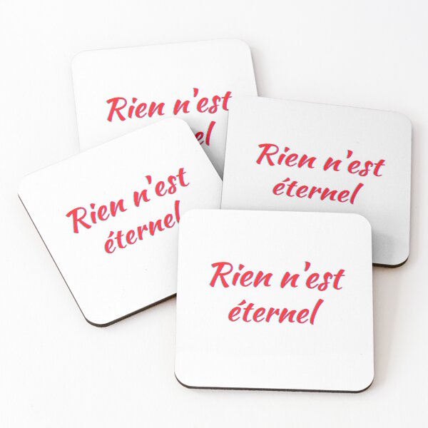 Item preview, Nothing lasts forever - popular french quotes lovers theme gifts (red) designed and sold by RebelliousRosee.