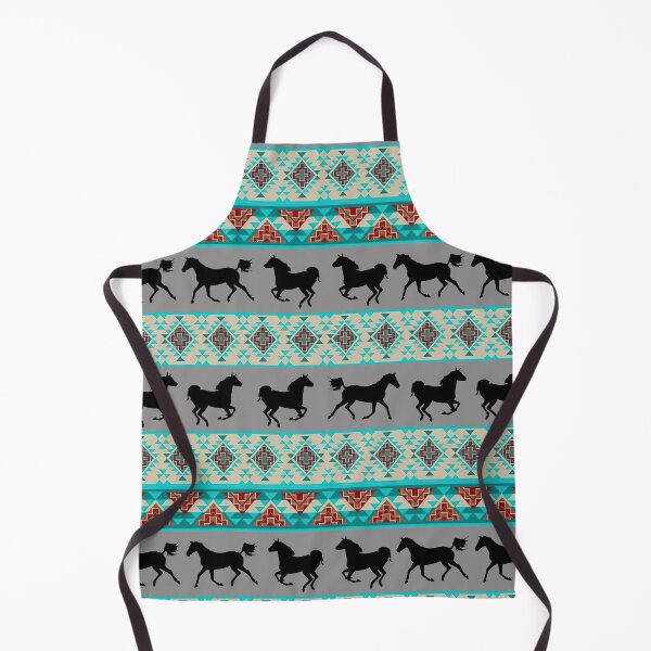 Item preview, Blue Tribal Horse Pattern designed and sold by CheekyChicChic.