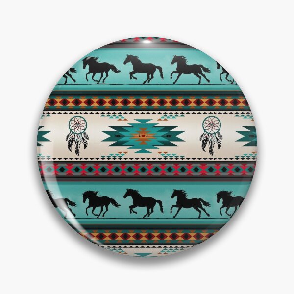 Item preview, Dream Catcher Tribal Horse Pattern Blue designed and sold by CheekyChicChic.