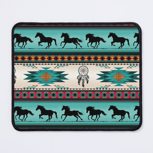 Item preview, Dream Catcher Tribal Horse Pattern Blue designed and sold by CheekyChicChic.