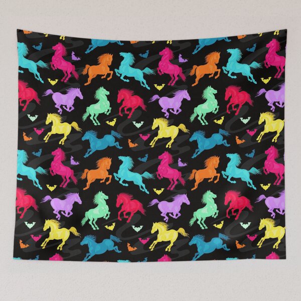 Item preview, Colorful Running Horse Pattern designed and sold by CheekyChicChic.