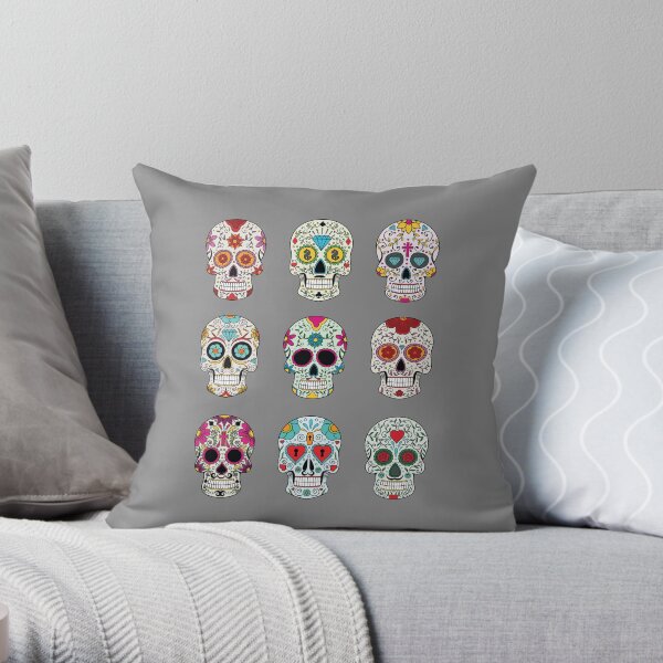 Sugar Skulls Throw Pillow