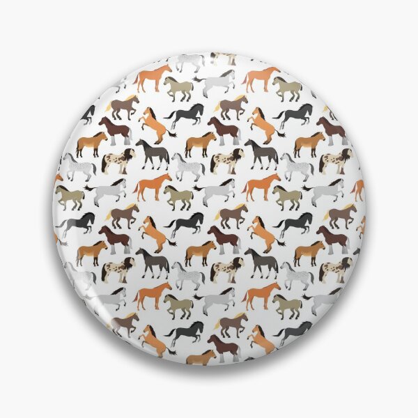 Item preview, Cute Flat Style Horse Pattern designed and sold by CheekyChicChic.